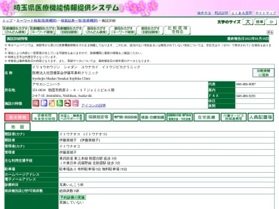 医療法人社団　優菜会　伊藤耳鼻科クリニック(埼玉県朝霞市西原二丁目４番１７号　ジェミニビル１階)