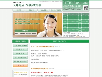 医療法人社団 躍心会 大井町皮フ科形成外科(東京都品川区大井一丁目53番14号 大井ビル1階)