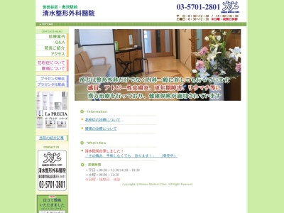 清水整形外科醫院(東京都世田谷区奥沢五丁目14番11号)