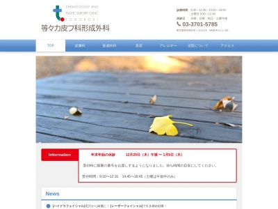 等々力皮フ科形成外科(東京都世田谷区等々力三丁目6番15号 ナノックスビル302号室)