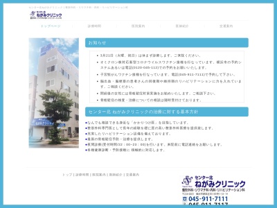 センター北 ねがみクリニック(神奈川県横浜市都筑区中川中央1-33-19)